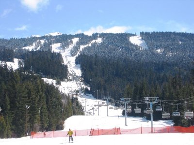 Wizard Express und Blackcomb Mtn im Zoom. Man kann die Dimensionen dieses riesigen Skiberges erahnen
