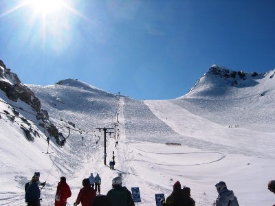 SL Showcase am Horstman Glacier und seine gleichnamige Abfahrt. Hier auch Sommerskibetrieb!