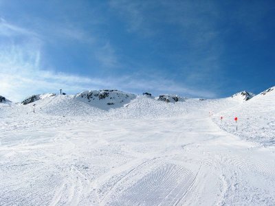 Piste "Blue line" auf dem Horstman Glacier