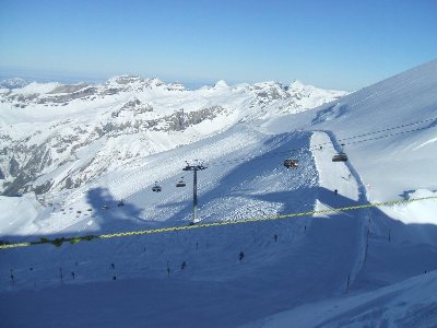 Gletschersesselbahn Ice-flyer in kompletter Länge