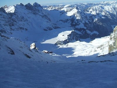 Abfahrtsroute Rotegg, entgegen aller Befürchtungen komplett Steinfrei und feinster Pulverschnee