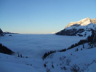 Nebelmeer über dem Engelbergtal