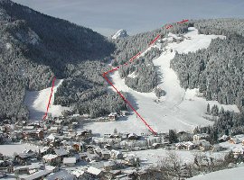 Fotomontage Anlagen von St. Vigil auf den Piz de Plaies
