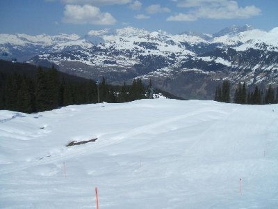 Blick ins Gauderloch, auch Nachmittags noch herrlich zu fahren