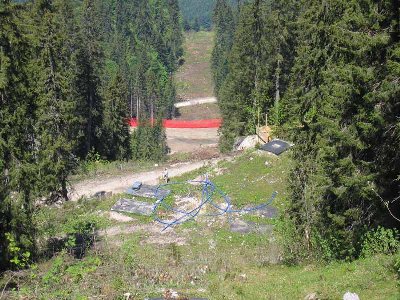 Blick auf den ehemaligen Standort der BACO-Kurve. Hier wird die neue Mittelstation gebaut.