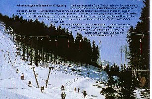 Doppelschlepper von Bergstation Sessellift