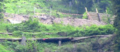 Trasse in Höhe geplanter Mittelausstieg