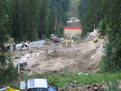 Arbeiten an der Mittelstation.