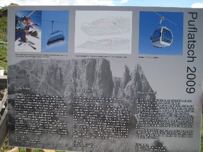 Schild an der Bergstation