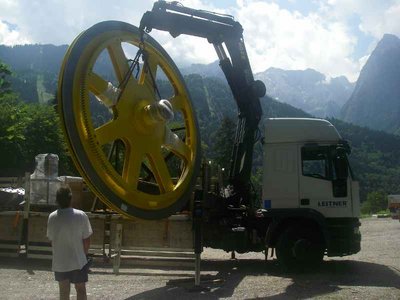 Lieferung der Antriebsscheibe.