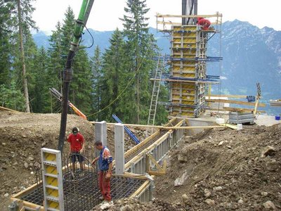 Arbeiten am vorderen Stationssteher einige Tage später.