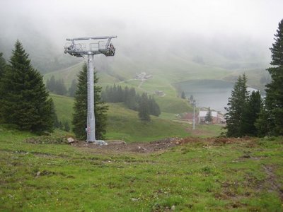 Blick zur Talstation beim Masten 3