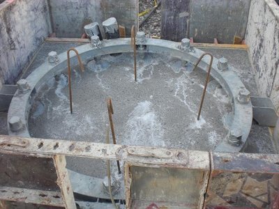 Stütze 5 ist fertig betoniert