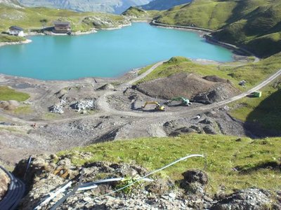 Talstationsbaustelle von oben