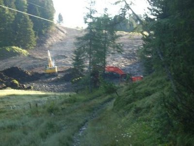 Endarbeiten am 15.August bei der Wlidkopfpiste