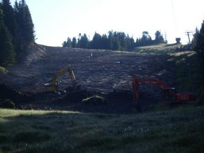 Endarbeiten am 15.August bei der Wlidkopfpiste
