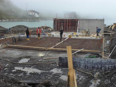 In der Talstation ist alles bereit für die nächste Betonlieferung