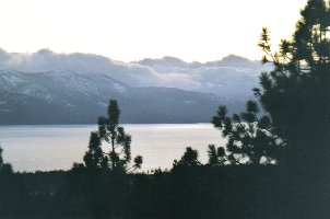 Blick auf den Lake Tahoe zum ersten...