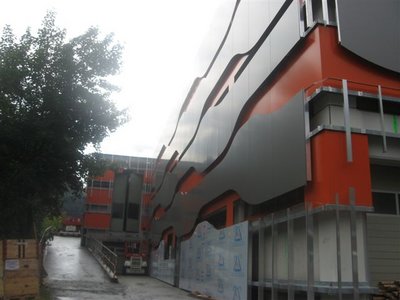 hinterer Gebäudeteil mit der Einbringöffnung