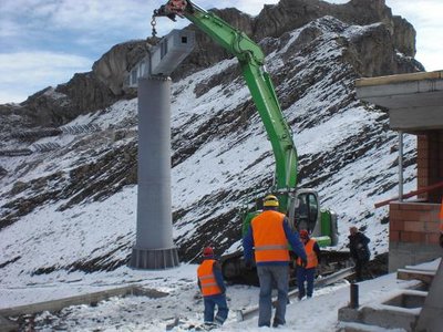 Auch am Berg wurde geschuftet