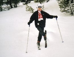 Ich (Jojo) mit Snowblades.