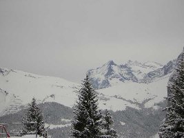 Blick auf den Kleine Scheidegg von Mürren aus