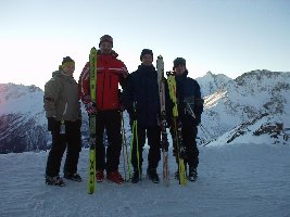 Ein Foto vor der letzten Abfahrt vom Schareck.