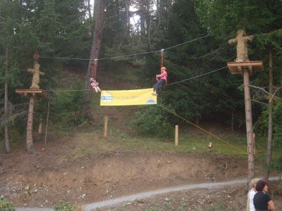 Blick auf den Neuen Klettergarten