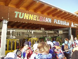 Bergstation der originellen Tunnelbahn von Rossbach zur Fleissalm.