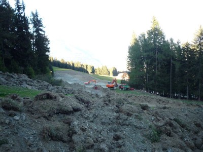 Oberhalb der Talstation ist ziemlich viel aufgewühlt