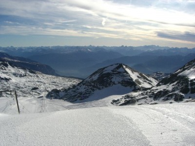 Zuoberst auf dem Vorab, die perfekte Abfahrt vor mir...