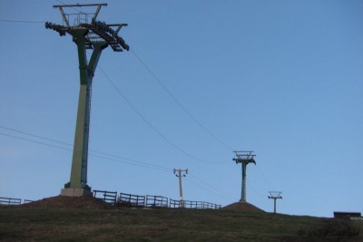 Mitte der Trasse nach oben