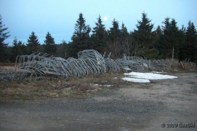 Gehänge liegen noch am Parkplatz