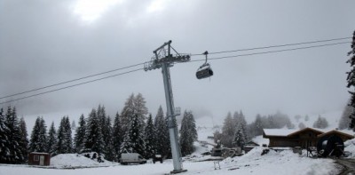 Erster Sessel auf Testfahrt