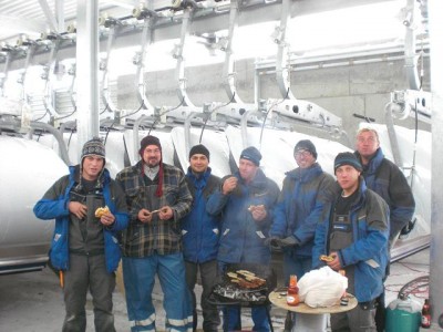 Nur für harte Jungs. Minusgrade und Schneesturm