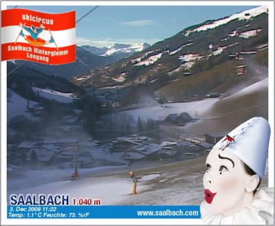 Beschneiung in Saalbach