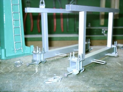 Die neuen Stützenköpfe, noch ohne alles....