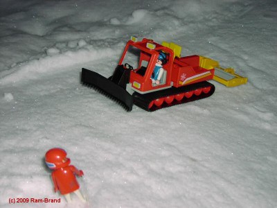 Piste mit Raupe
