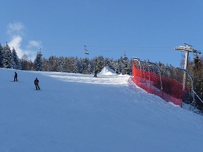 Die Piste nach Mariensee bei der Traverse Wunderer