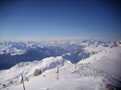 weissfluhgipfel richtung chur, bündner oberland und walliser/berner alpen