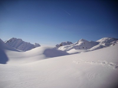 unendliche tiefschneeweiten richtung langwies