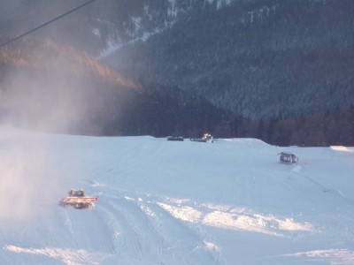 der Snowpark am Belvedere ist noch im Bau