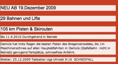 So zu lesen am 27. 12. 2009 auf der Website www.seilbahnendamuels.com