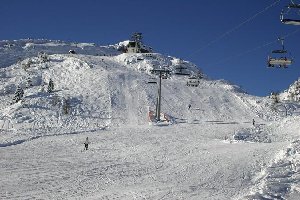 Bergstation Garnitzen 2 mit Starthang der '9'.