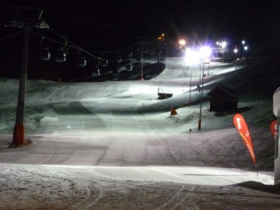 Abends an der Talstation mit Möseralmbahn