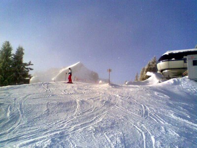 Kreuzjoch mit Alpspitze und Schneestaub