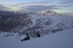 Am Aussstieg des Rudnigsattellifts, am Gegenhang der Doppelschlepper Hohe Höhe (auch nur noch heuer).