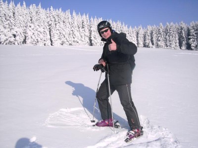 Das bin ich, am besagten Hang