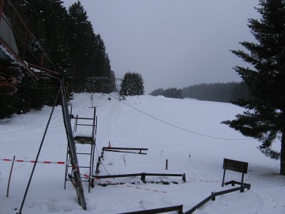 Doppelschlepper + Schlusshang von der Talstation aus gesehen