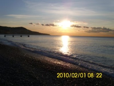 morgens am Strand von Nizza